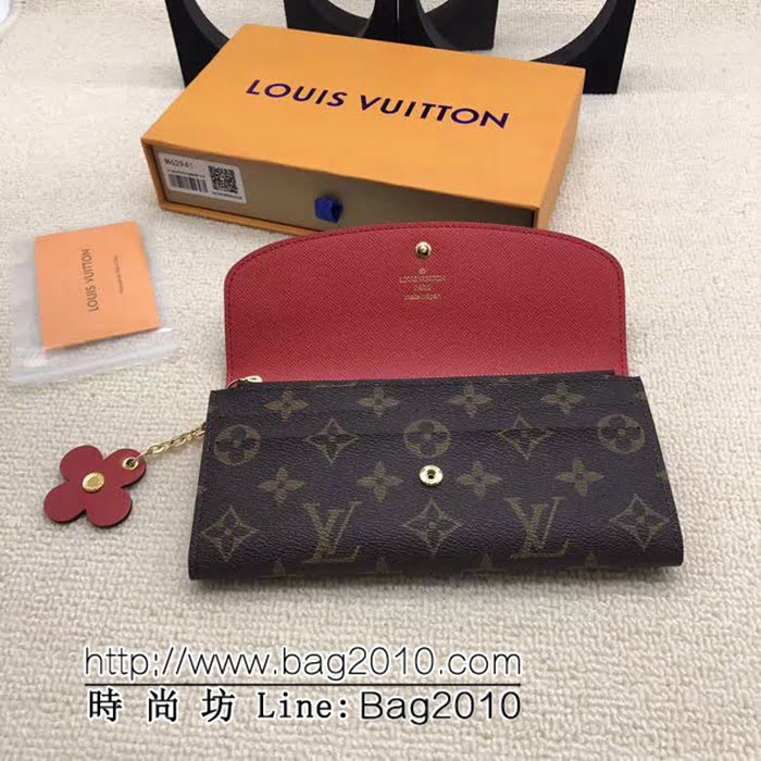 路易威登LV頂級原單 M62941大紅頂級原單 Emilie錢夾 信封式構造 ZY1027